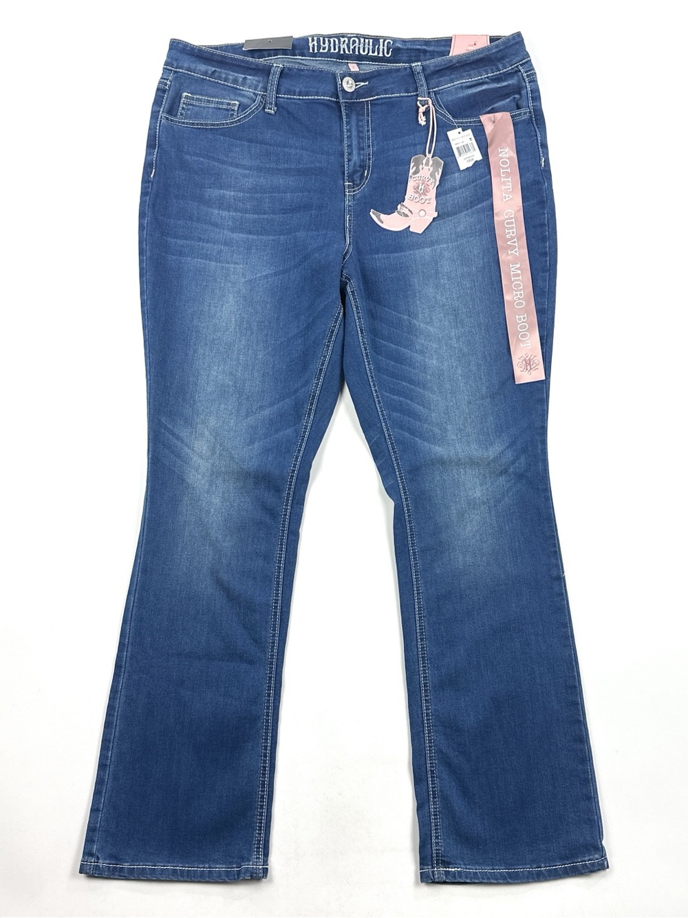 Hydraulic Nolita Curvy Micro Boot Womens 18W 37x30 Blue Jeans Stretch 490PCS-240